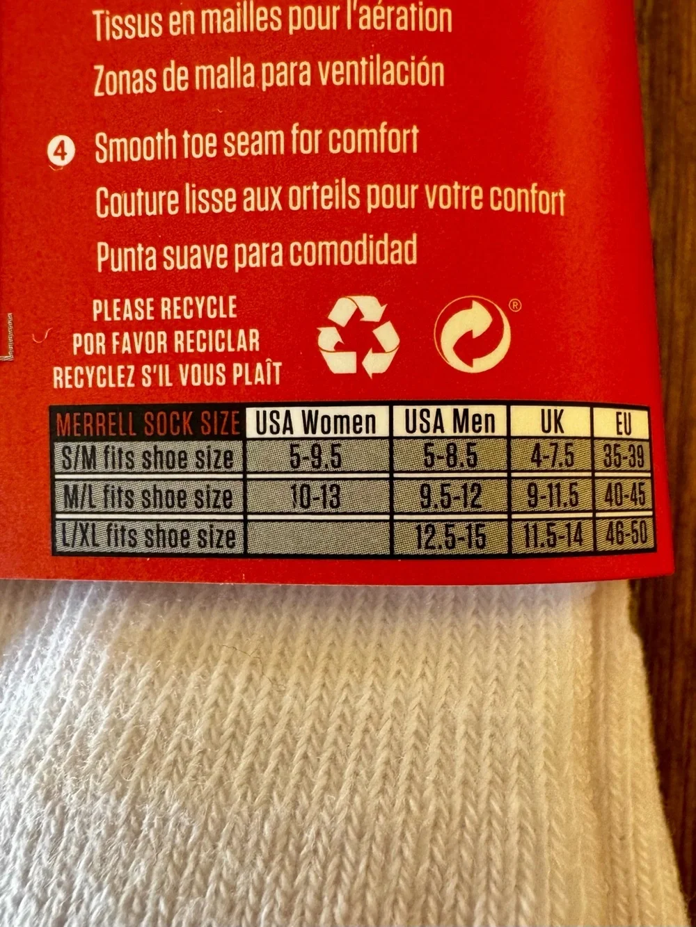 NIP 1 package of 3 pair Merrell cushioned ankle socks